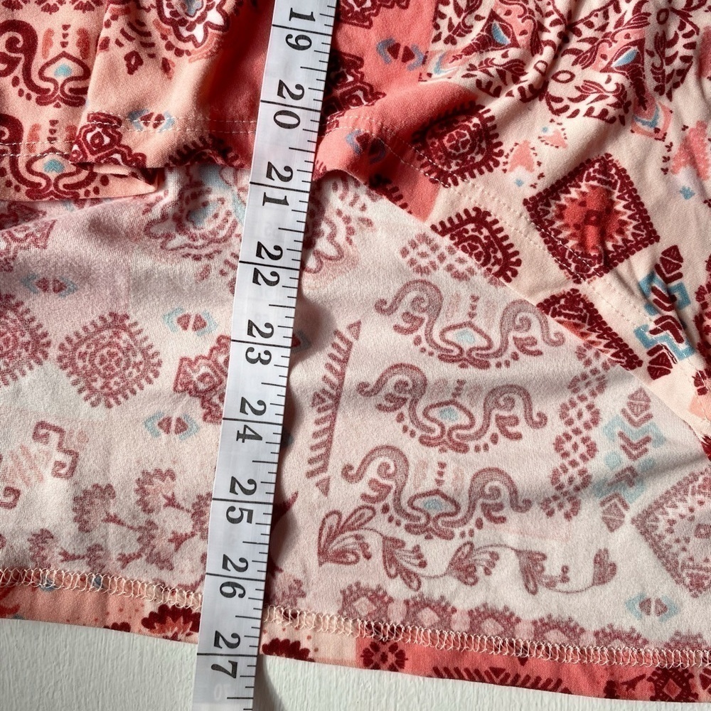 Bobbie Brooks Pink Paisely High Low Blouse - Picture 8 of 8